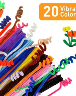 Pipe Cleaners – 200 Multi-Color Chenille Stems for DIY Crafts (12″ x 6mm)