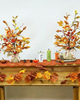 Thanksgiving Lighted Maple Trees – Battery Operated Indoor Decor