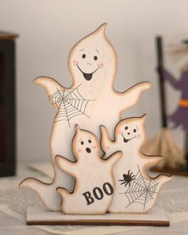 Halloween Wooden Decor Set – 5-Piece Tabletop Centerpieces